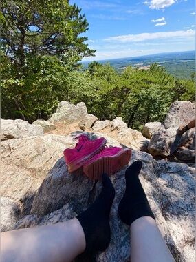 Used Women Black Athletic Hiking Socks